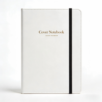 Carnets A5 avec couverture en PU dorée à chaud, personnalisables, impression de journal, agenda, carnet en cuir relié rigide pour les affaires