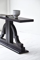 Luxe Vintage Japandi Console Table Moderne Bois Verre Décor pour La Maison Villa Hôtel Ferme Salon Salle À Manger Cuisine Meubles