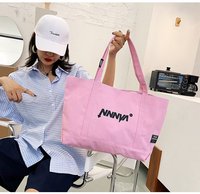 Tas Tote Kanvas Stereo 16 oz Ramah Lingkungan, Tas Belanja Katun Reusable dengan Logo Custom, Kasual & Kapasitas Besar