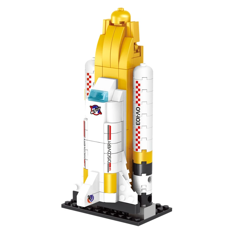 COGO City Series 4 In 1 DIY Space Rocket 3D Model Plastic Building Blocks Toys for Kids