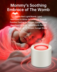 Machine à bruit blanc : Machine à sons pour le sommeil avec thérapie par lumière rouge, 38 sons apaisants et apaisant utérin, fonction mémoire - Product Image 2