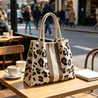 Sac fourre-tout tricoté en polyester grande capacité avec bouton-pression, livraison rapide pour le shopping, la plage et les magasins de détail