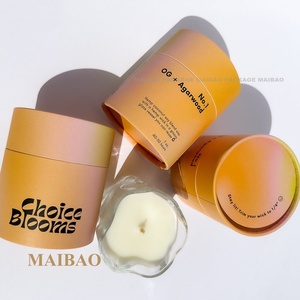 Eco Friendly Modern Cosmetic Packaging Custom <b>Printed</b> Candle Cardboard <b>Paper</b> Tube Cylinder Box Packaging - Product Image 6