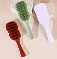Peigne à coussin d'air en forme de feuille de bananier pour femmes, pour massage, coiffage, démêlage et soin doux du cuir chevelu