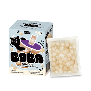 Perles de tapioca de haute qualité pour préparation rapide de boissons, prêtes à l'emploi, saveur sucre, pour desserts Boba, 50g×4 - Product Image 1