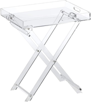 Table pliante en acrylique transparente, moderne et chic, faite à la main, pour restaurant, cuisine, bar à café, comptoir de service