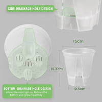 Pot de plante auto-arrosant en plastique, pot d'orchidée avec trous, pot de pépinière transparent pour Phalaenopsis, fournitures de décoration de jardin et de bonsaï