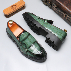 Chaussures Derby <span class=keywords><strong>en</strong></span> <span class=keywords><strong>cuir</strong></span> PU avec logo personnalisé, plateforme, bout large, chaussures Oxford <span class=keywords><strong>en</strong></span> acier, chaussures habillées d'hiver - Product Image 2