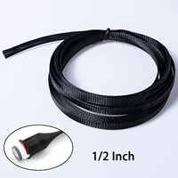 Gaine de protection de câble en plastique durable, support de câblage, gaine de protection pour câbles USB, alimentation, audio, vidéo, protection contre les morsures de chat, noir JIAEN