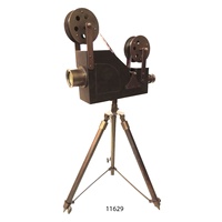 Appareil photo antique avec trépied en laiton, projecteur vintage, appareil photo à film, design rare, appareils photo à bas prix pour la décoration