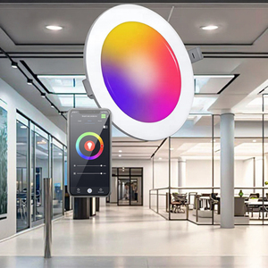 Thương mại <span class=keywords><strong>LED</strong></span> ánh sáng 6 inch RGBW Downlight nhúng 16 Wát wifi thông minh RGB CCT Đèn sân khấu downlights - Product Image 2