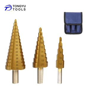 3 cái bước khoan Bit Set, 4 - 32 Mét tin tráng Tri căn hộ Shank HSS unibit Cone bit cho mỏng tấm kim loại nhôm ống gỗ DIY - Product Image 1