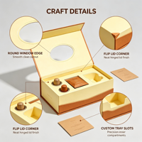 Boîte cadeau personnalisée en papier avec fenêtre pour emballage de café, de collations et d'aliments