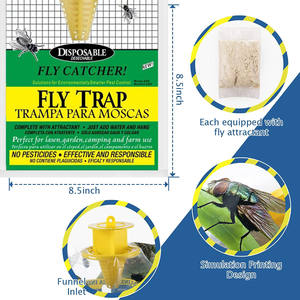 ถุงดักแมลงวันแบบใช้แล้วทิ้งพร้อมสารล่อ สำหรับใช้ในฟาร์ม สวน และกลางแจ้ง ปลอดสารพิษ สำหรับควบคุมศัตรูพืช - Product Image 4