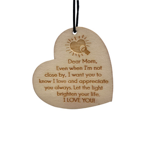Sempurna untuk Pacar Anda atau Pacar Romantis Kenang-kenangan Buatan Tangan Kayu Jantung Plakat Hadiah - Product Image 5