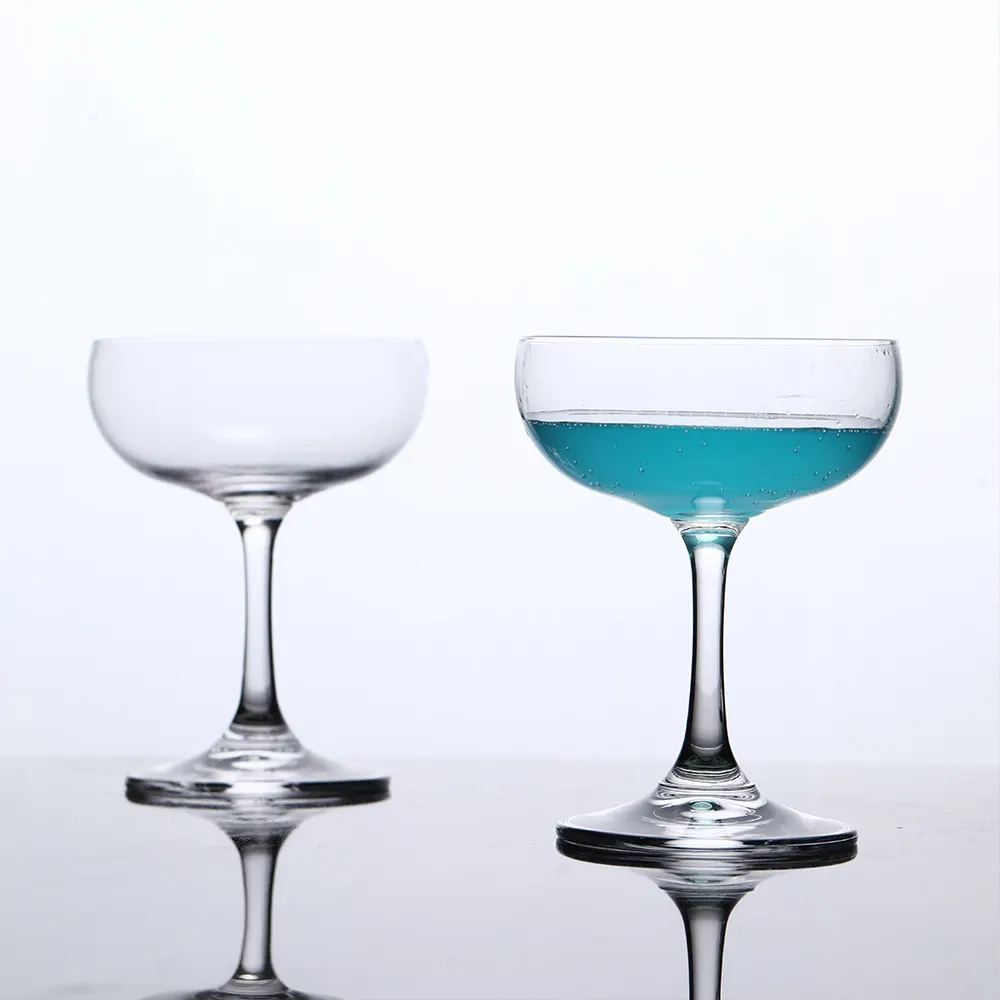 Amazon Hot Sale Wholesale Factory Crystal Martini Ice Cream Coupe Cocktail Glasses for Wedding Birthday Gift Box