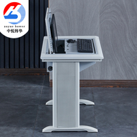 Bureau d'ordinateur moderne en métal inclinable pour salles de classe, bureaux, chambres, salles informatiques et salles de conférence