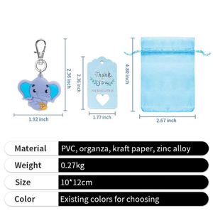 Promotion Baptism Souvenirs <b>Elephant</b> Key Chains Party <b>Decoration</b> Keychain for Baby Shower - Product Image 2