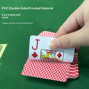 Cartes de poker personnalisables grand format Wanquan Manufacturer Texas Laser, quatre couleurs au choix, PVC imperméable, double face givrée - Product Image 3