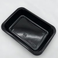 Barquette en plastique CPET résistante au four pour petit-déjeuner, chocolat, sushi, restauration rapide, à emporter, avec capacité de 600 ml