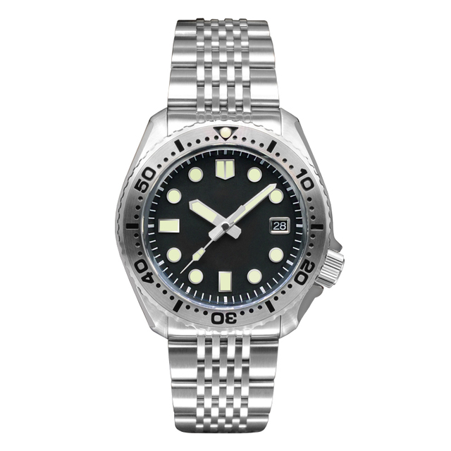Luxury Men's NH35 Mechanical Diving Watch Business Wristwatches Sapphire Bracelet Luminous 20 Bar Dive Watches Stainless Steel