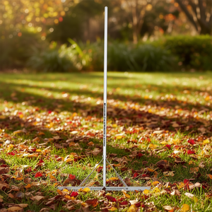 Râteau de jardin en aluminium argenté, 1 pièce, tête large de 36 pouces, manche long de 68 pouces, modèle D0100XUCI1W - Product Image 2