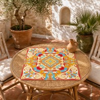Nouvelle Nappe de Poker et de Mahjong Pliable de Luxe 2026, 31,5 pouces, Style Baroque Paisley, Imprimé Décoratif, Durable et Écologique