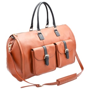 Bolsa de Ropa de Cuero Duradera, Impermeable, para Viajes, con Cubierta Antipolvo para Ropa de Negocios, Tipo Tote de Lujo, Muestra Gratis - Product Image 1