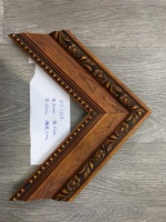 Exquisito marco de fotos de madera maciza tallada-Elegante estilo de madera roja, versión extendida