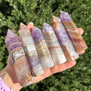 Vente en gros de tours de pierres de guérison en améthyste et <span class=keywords><strong>agate</strong></span>, pointes de cristal polies de haute qualité pour la décoration - Product Image 3