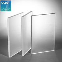 OLEG Prix plus bas 4 pieds x 8 pieds 20 mm Résistance aux UV Feuille de Perspex découpée sur mesure Feuilles d'acrylique transparentes
