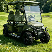 Voiture de golf électrique professionnelle personnalisée Rainbow 4 places, 48V, alimentée au lithium, tout-terrain, 30-50 km/h, 70-90 km d'autonomie