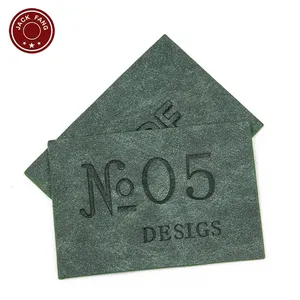 Özel moda kabartmalı Logo Faux deri etiketler baskı logosu Deboss deri kot yama demir kot deri yamalar