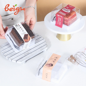 Envase Ecológico, Reciclable y Desechable para Pasteles y Pan, Personalizado, Cuadrado, de Terciopelo Rojo, Transparente, de Grado Alimenticio, en PET - Product Image 5