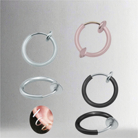 Non Piercing Clip sur Nez Hoop Anneaux Faux Nez Anneaux Hoop Faux Septum Piercing En Acier Inoxydable Corps Piercing Bijoux