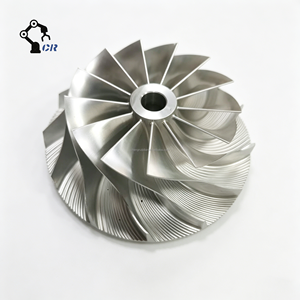 Services de fabrication sur mesure d'impellers en aluminium usinés CNC 5 axes, roue de compresseur turbo de précision en aluminium usiné pour turbocompresseur/compresseur - Product Image 1