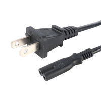 Câble d'alimentation en cuivre avec gaine en PVC fabriqué en Chine, 250V, 3 broches, norme américaine IEC PC, Cavo Di Alimentazione