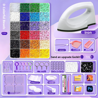 Kit de perles à fusionner avec stylo chauffant, 24-192 couleurs vives, ensemble complet de perles Perler, 8 options, stylo à perles amélioré, jouet éducatif pour loisirs créatifs DIY
