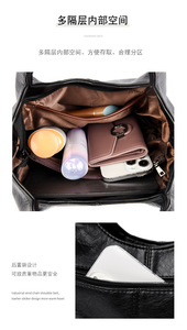 Wholesale Newest High Fashion Large Capacity Women Ladies Pu <b>Leather</b> Fashion <b>Soft</b> Hand <b>Bag</b> Handbags - Product Image 4