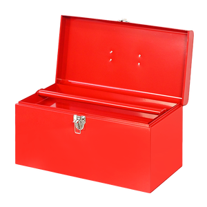 Boîte à <span class=keywords><strong>outils</strong></span> épaissie détachable rouge à double couche en <span class=keywords><strong>acier</strong></span> laminé à froid portable de taille personnalisée - Product Image 5