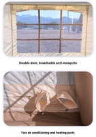 Tente gonflable de luxe quatre saisons à double couche en tissu Oxford imperméable pour le camping en plein air, les événements, les voyages, le glamping, deux chambres