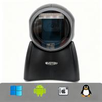 Lecteur de codes-barres QR 2D de haute qualité pour ordinateur de bureau avec interface USB/COM et câble de 2 m