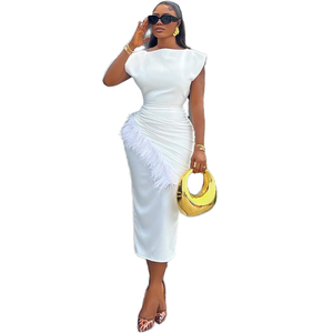 <span class=keywords><strong>2025</strong></span> mùa xuân mới thời trang giản dị của phụ nữ ngắn tay áo mỏng dài ăn mặc xếp li thô cạnh màu rắn xuyên biên giới Châu Âu thống nhất - Product Image 6