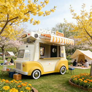 All Terrain Adapt Food Cart Flexible Wheels Cart <b>Run</b> Steadily On Pavement And Rough Ground - Product Image 1