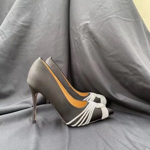 Zapatos de Tacón Alto de Satén con Diseño Floral para Novia, 8 cm, Punta Puntiaguda, Zapatos de Verano y Otoño, Muchos Colores, OEM Directo de Fábrica, Talla Grande - Product Image 2