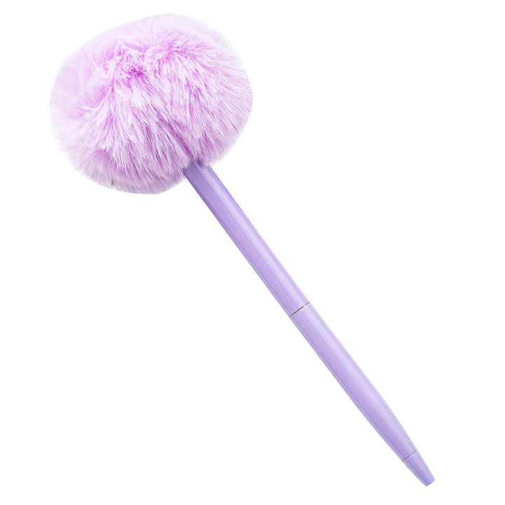 Beadthoven - 10 Penne Morbide Con Pompon In Peluche E Perline Fai Da Te - Penna A Sfera Personalizzabile Orchidea