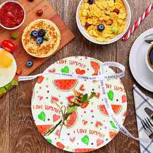 Customizable Modern Tutti Frutti Summer Theme Paper <b>Plates</b> Hot Selling Wedding Decorative Tableware Scalloped Edges Parties - Product Image 1