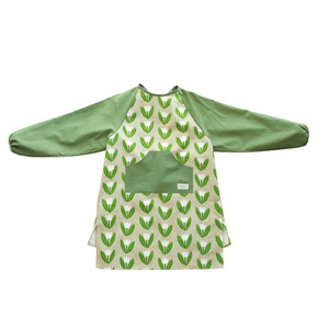 Apron With Sleeves 100% Cotton Flower Printing Long For Cooking And Daily Use - Product Image 5