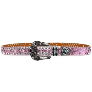 Cintura Larga con Strass a Forma di Teschio per Donne, con Fibbia in Lega, Completamente Incastonata di Diamanti, Design Punk Y2K di Chance - Product Image 5