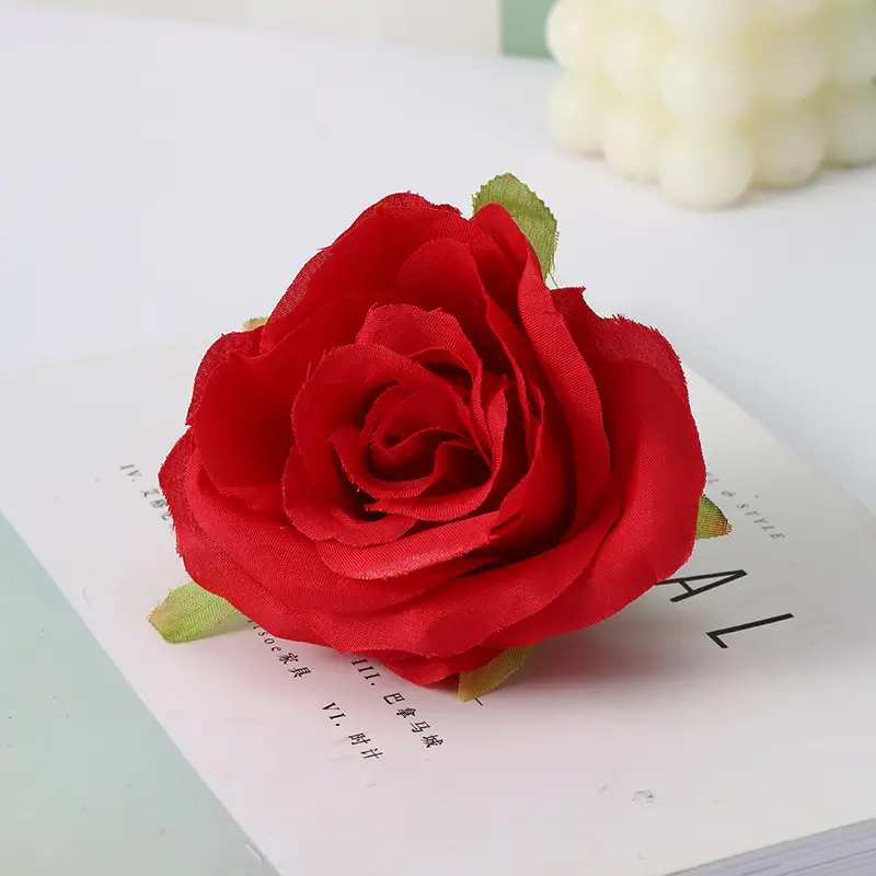 Cabeças de rosas artificiais de 8 cm, flores de veludo, cabeça de rosas para decoração de casamento, bolas de flores rosas, venda imperdível